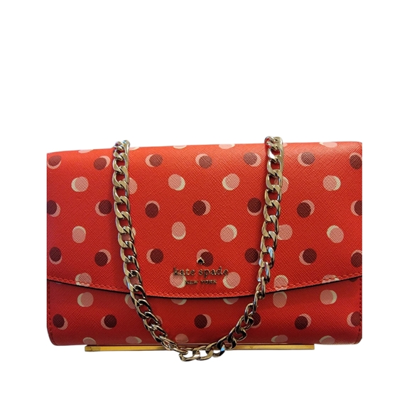 kate spade Handbags - Kate Spade Red and White Crossbody Bag with Chain Strap